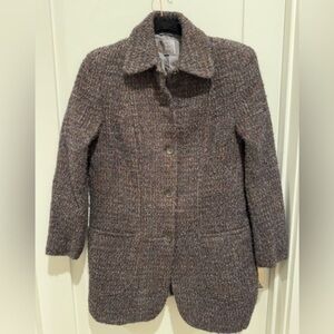 Ann Freedberg Alpaca Jacket Madeleine Tweed Lined Womens Size 10 Gray C1